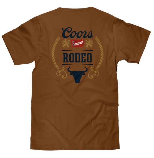Coors Banquet Rodeo Bull Beer Front and Back T-Shirt