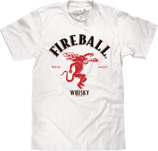 Fireball Whisky Dragon Logo T-Shirt - White