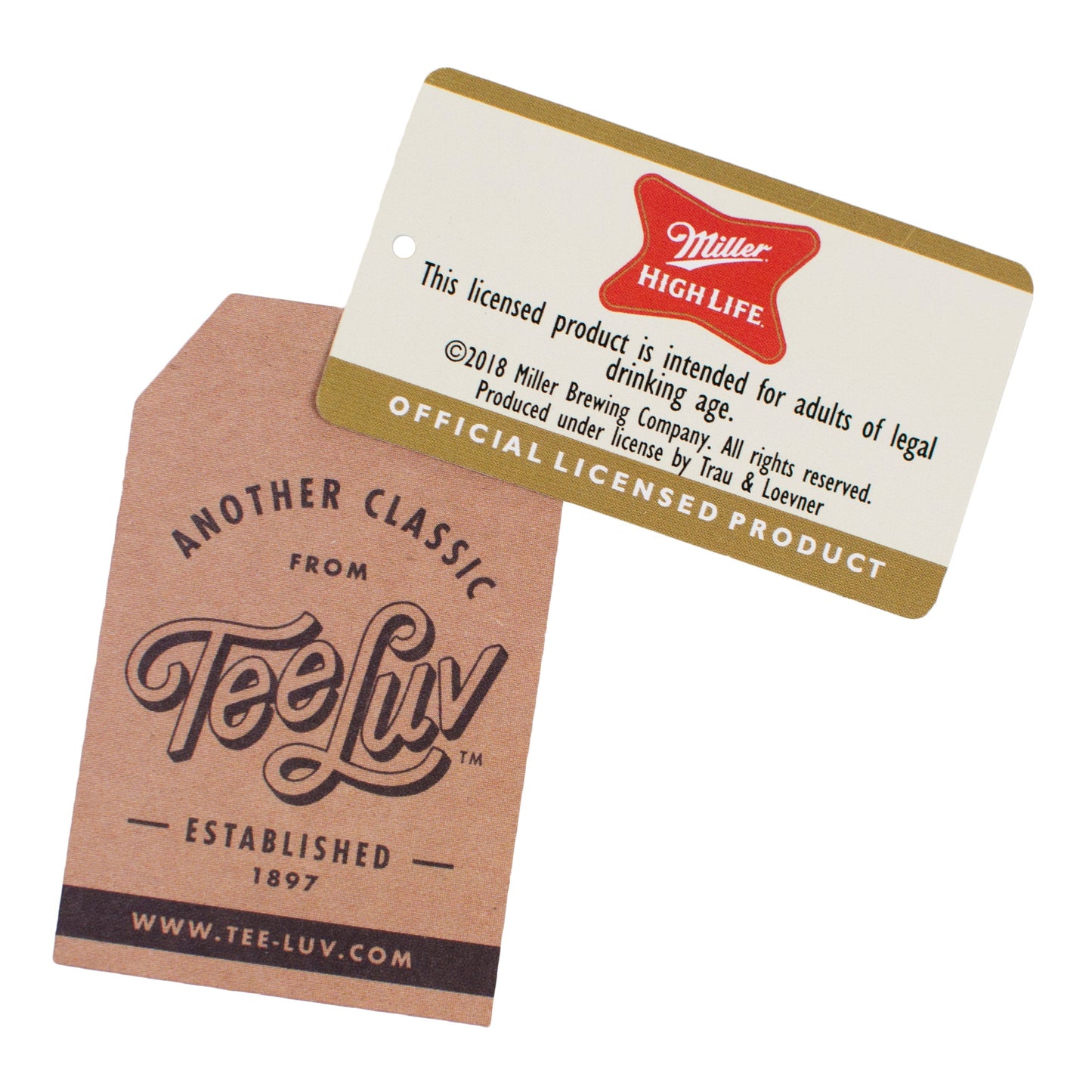 Miller High Life Front and Back Logo T-Shirt - Brown Sugar