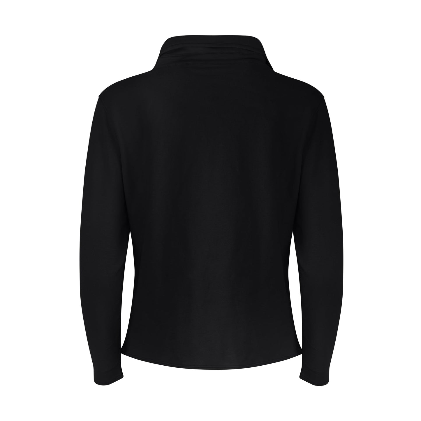 Khloe Cotton V-Neck Henley - Nero